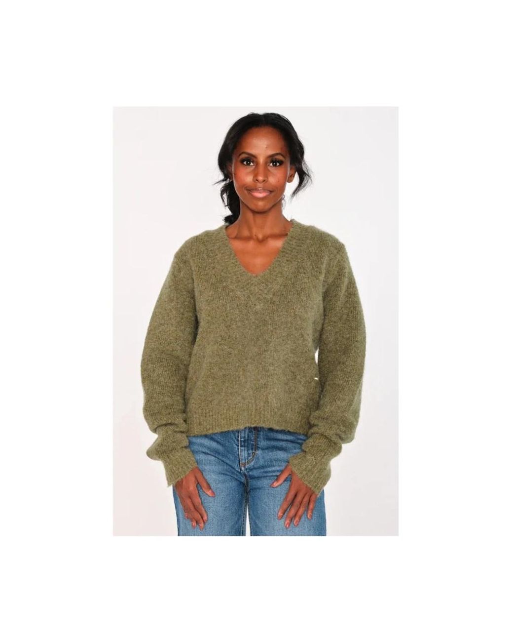 Hèst Green V-Neck Knitwear