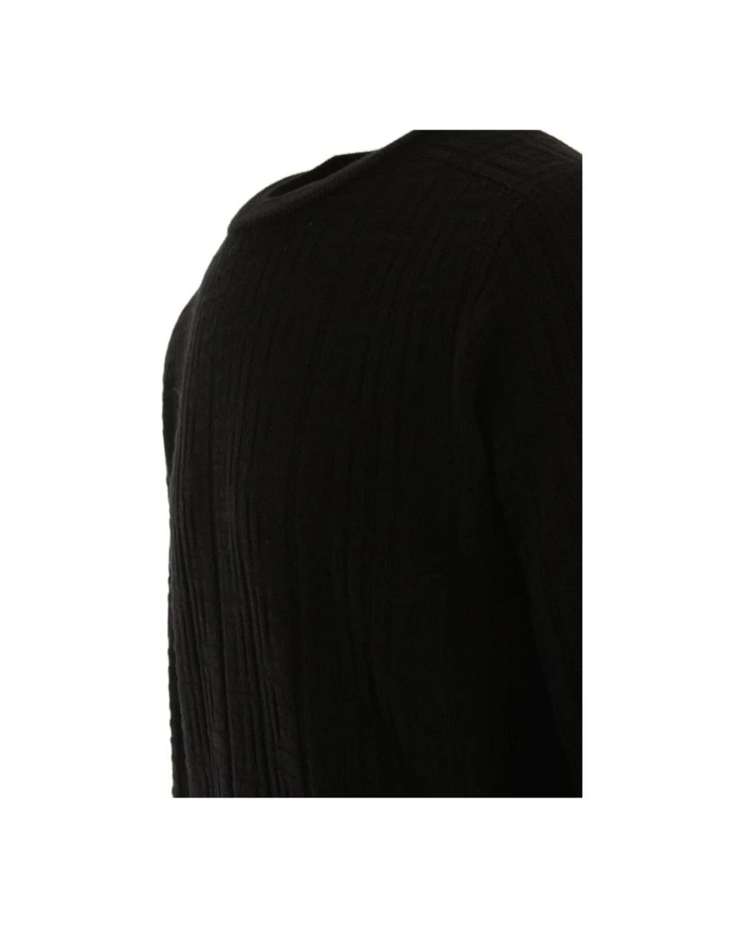 Balmain Black Round-Neck Knitwear for men