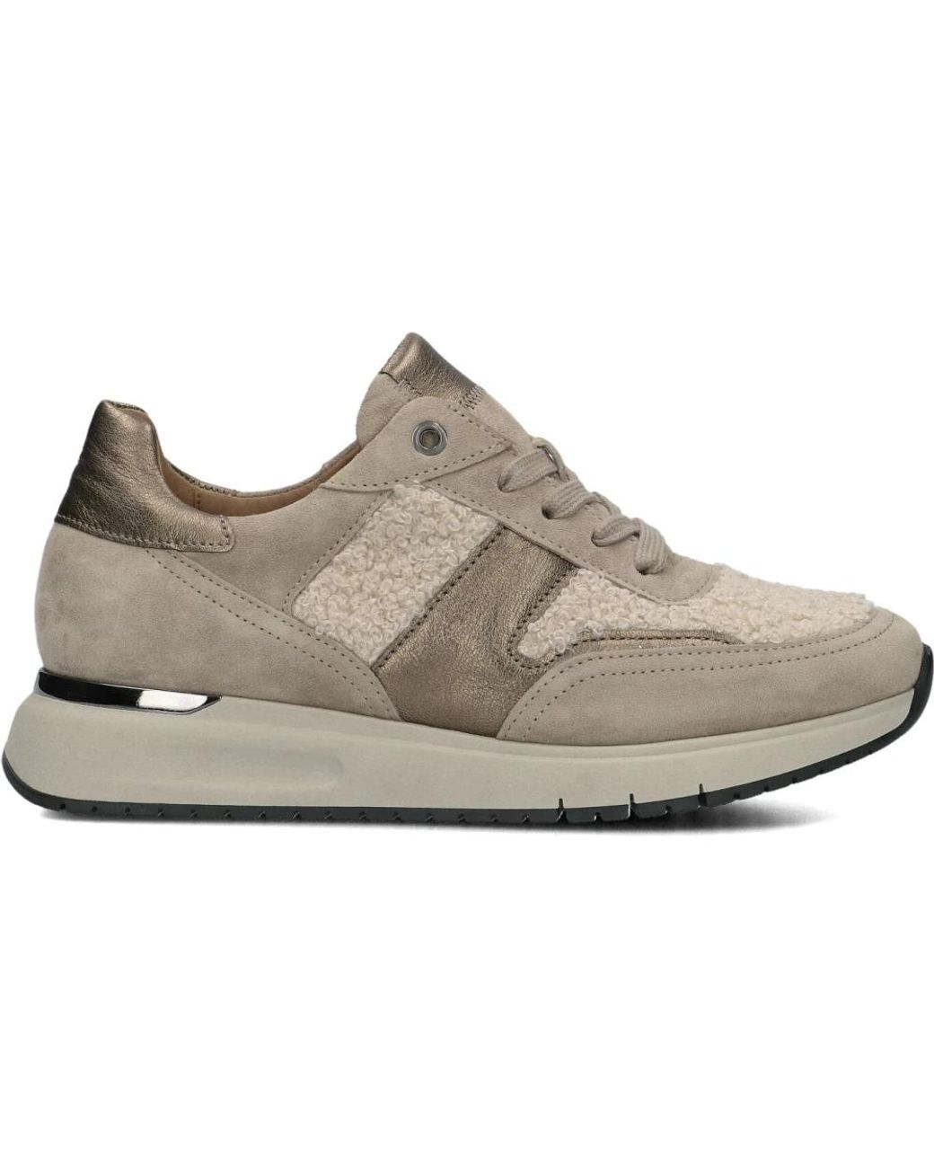 Gabor Schoenen ,Bruin ,Wol Casual Camel Sneakers Voor in het Gray