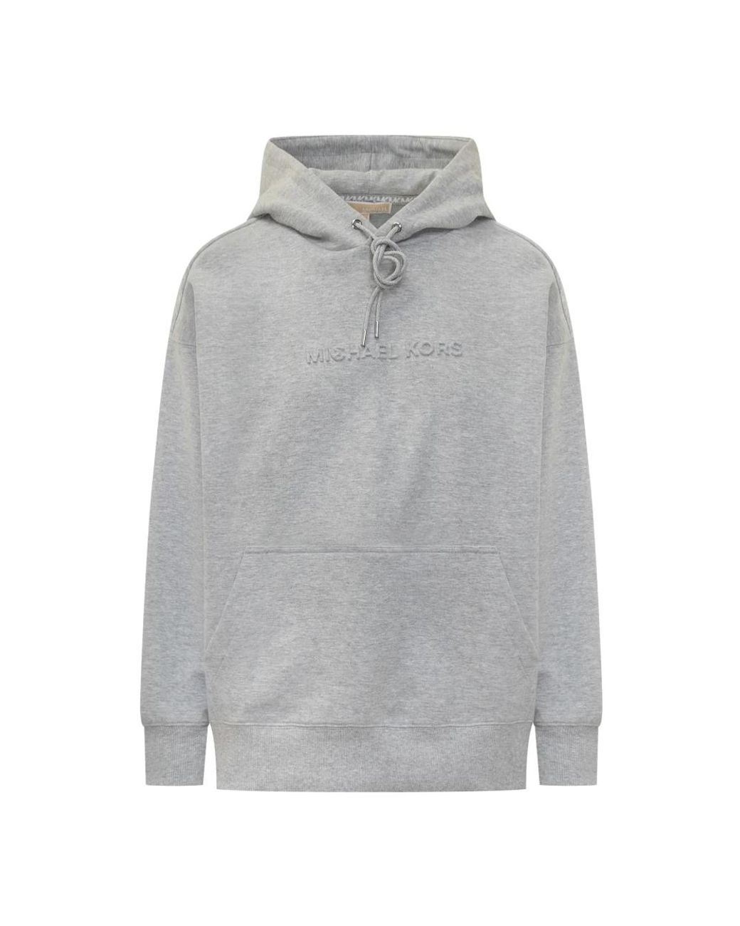 Michael Kors Hoodies & Sweatvesten ,Grijs ,Grijze Hoodie Met Geborduurd Logo in het Gray