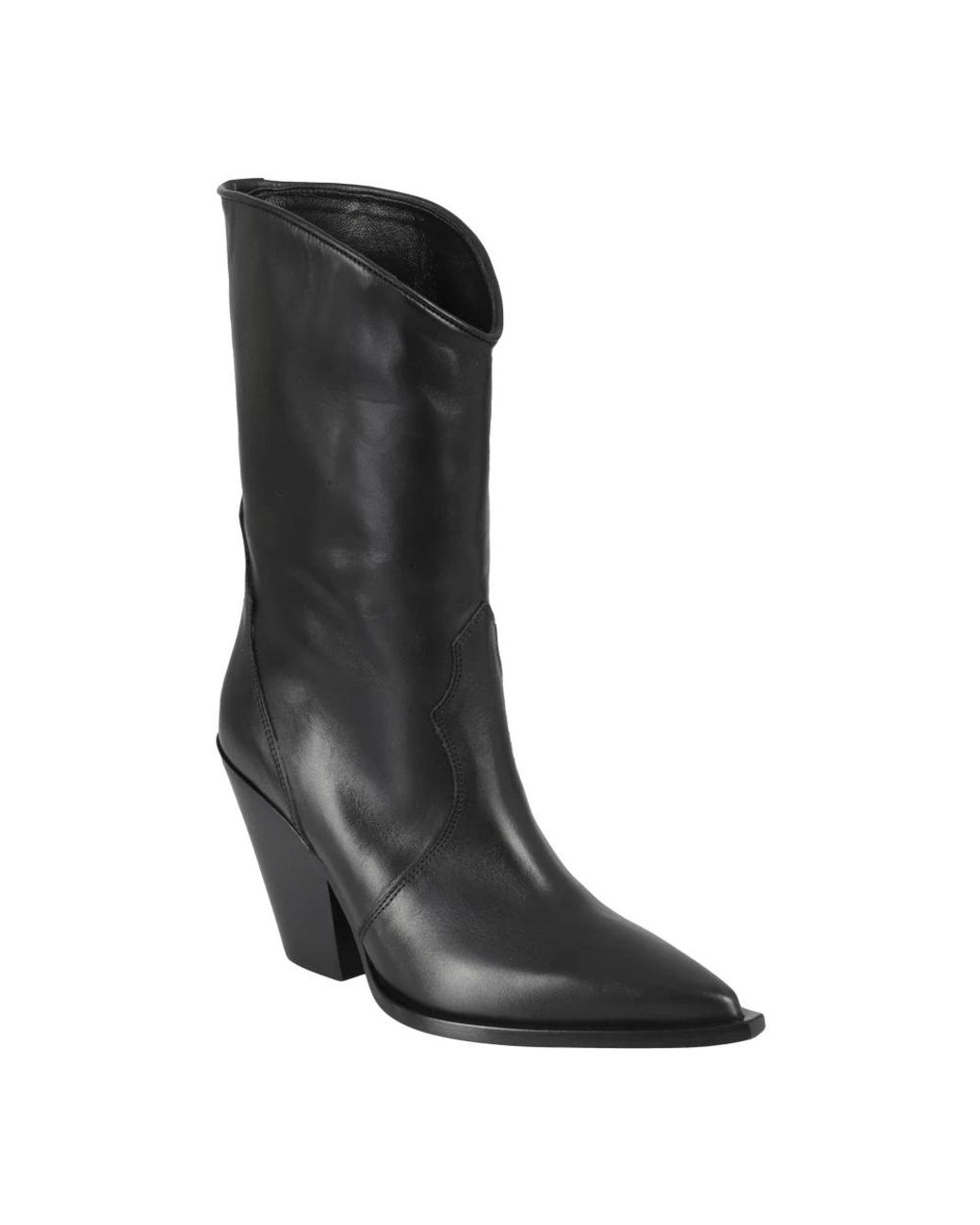 Elena Iachi Black Cowboy & Biker Boots