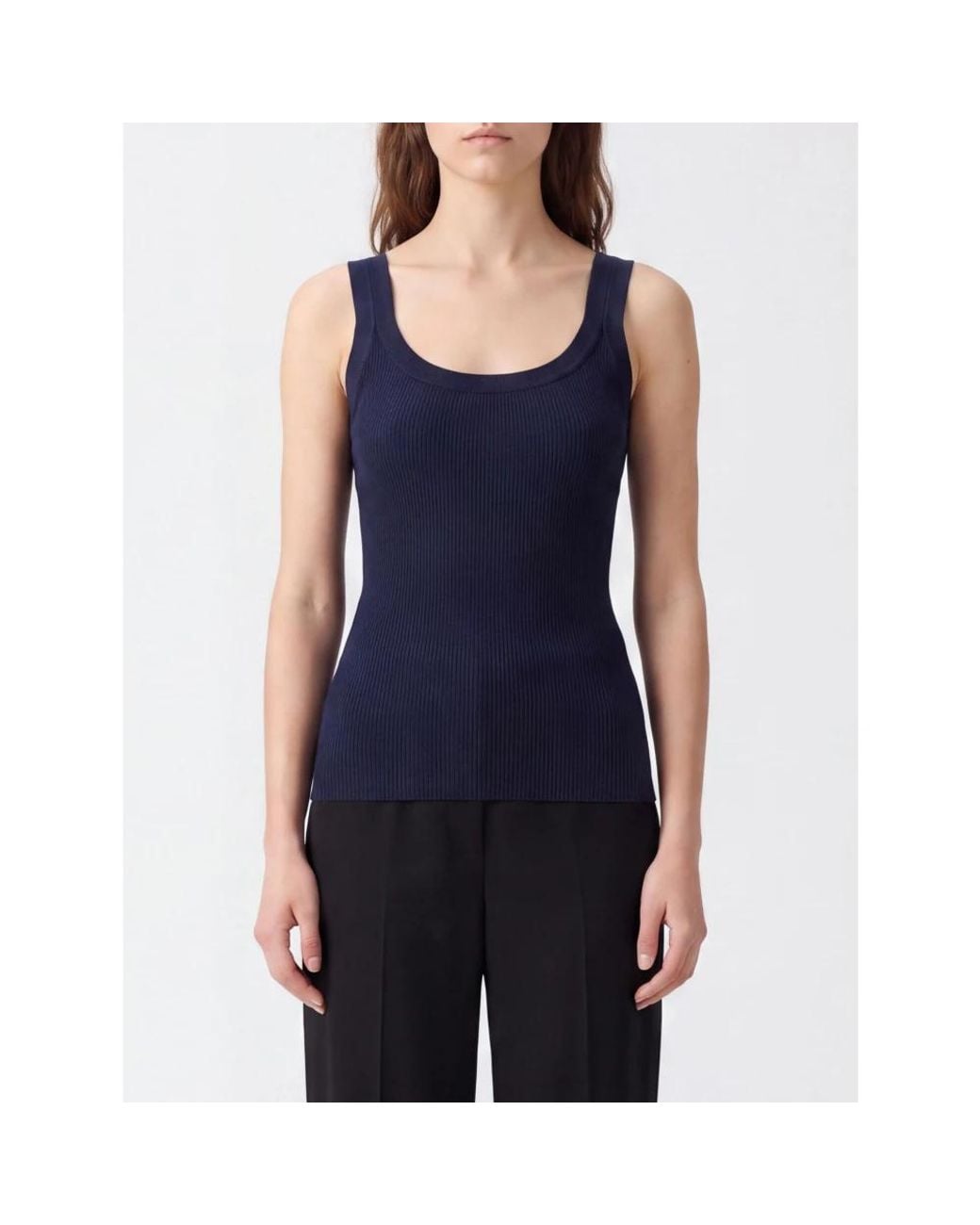 Elisabetta Franchi Blue Sleeveless Tops