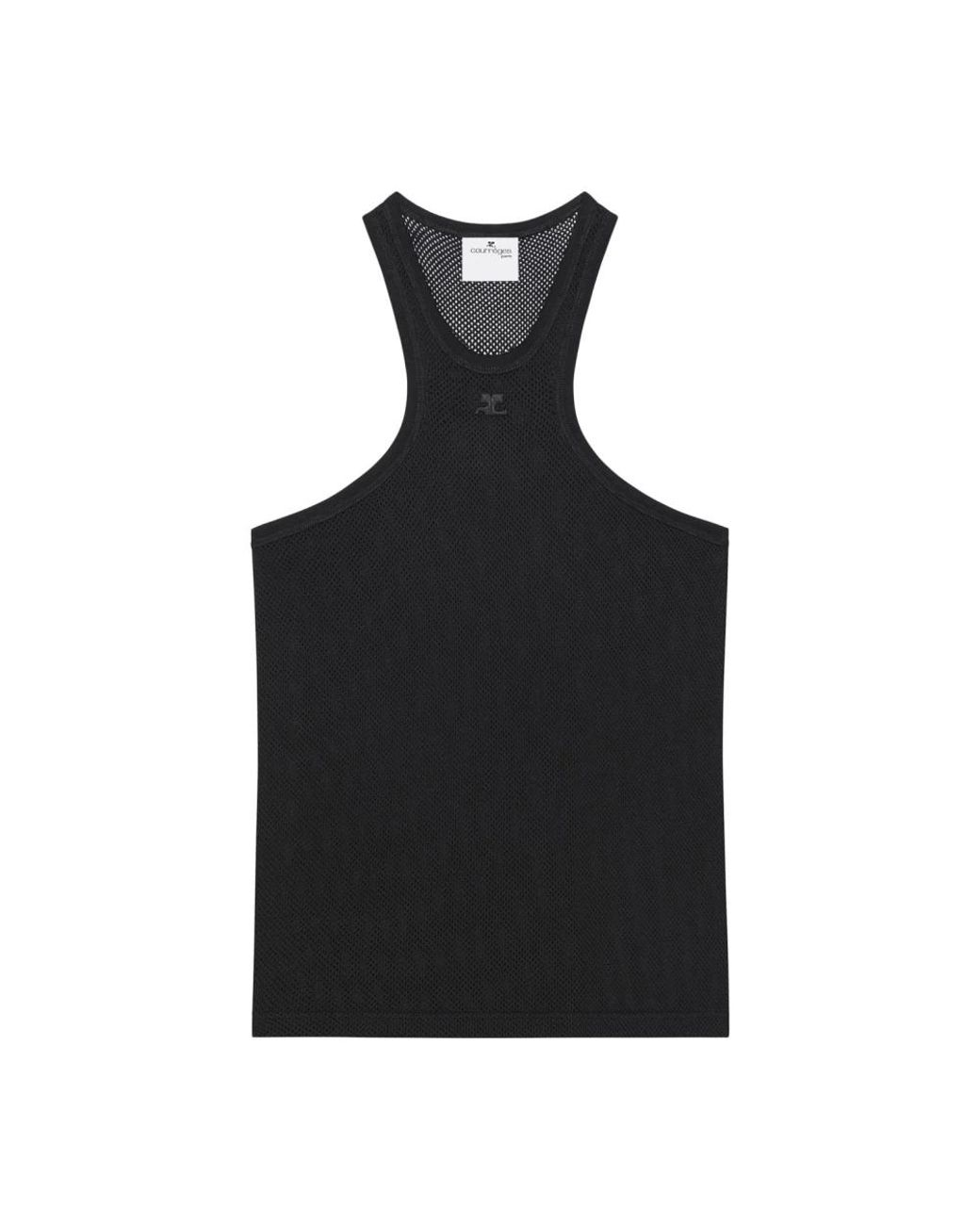 Courreges Black Sleeveless Tops for men