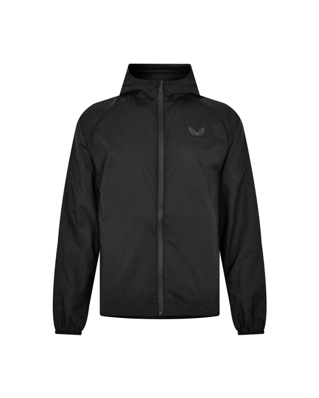 Castore Jassen ,Zwart ,Flyweight Onyx Jas Rits Logo in het Black voor heren