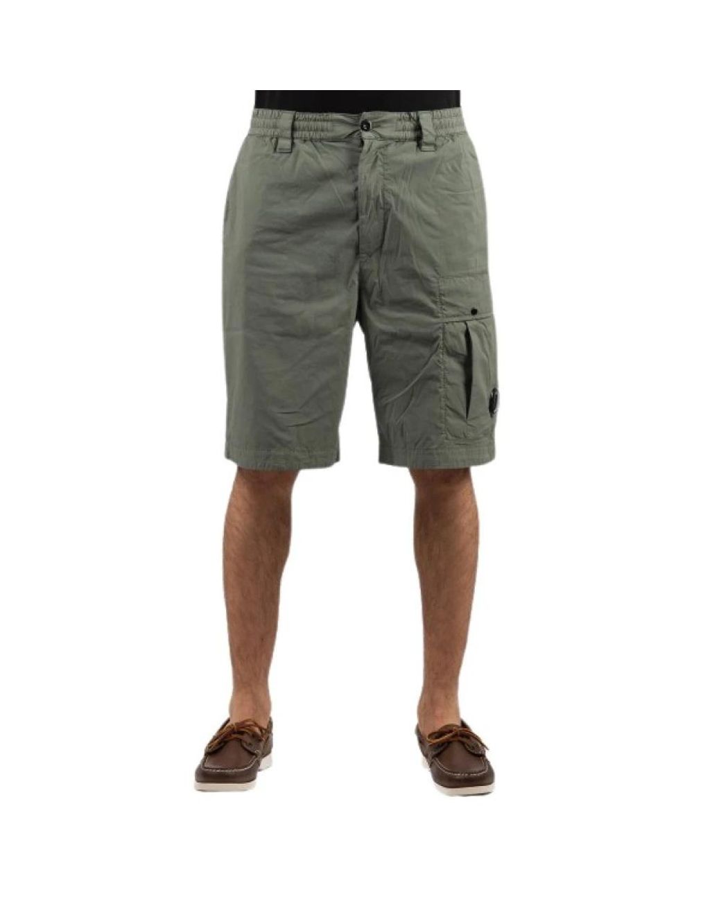 C P Company Green Casual Shorts for men