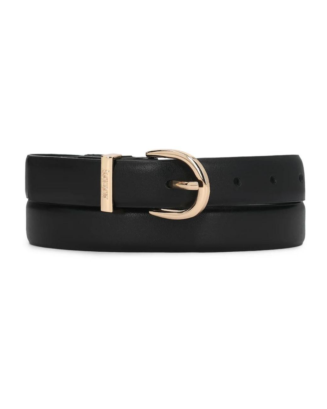 Kazar Accessoires ,Zwart ,Leer Leren Riem Met Afgeronde Gesp in het Black