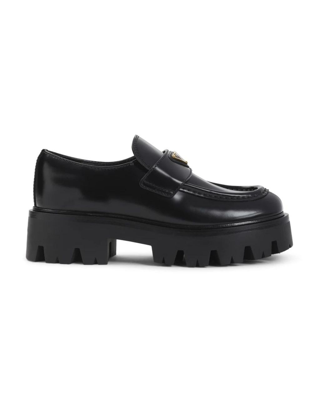 Prada Black Calf Leather Loafers