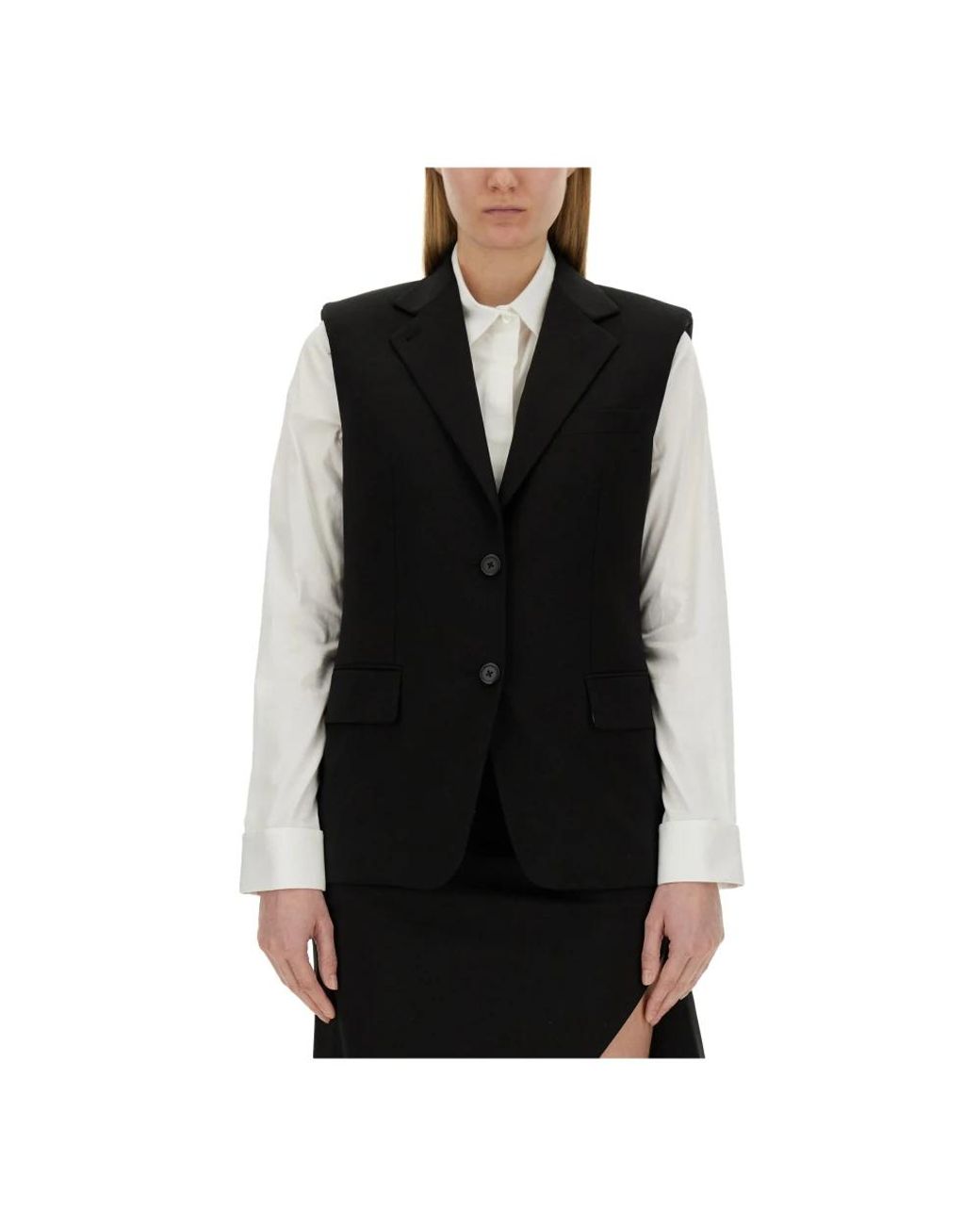 Helmut Lang Black Vests