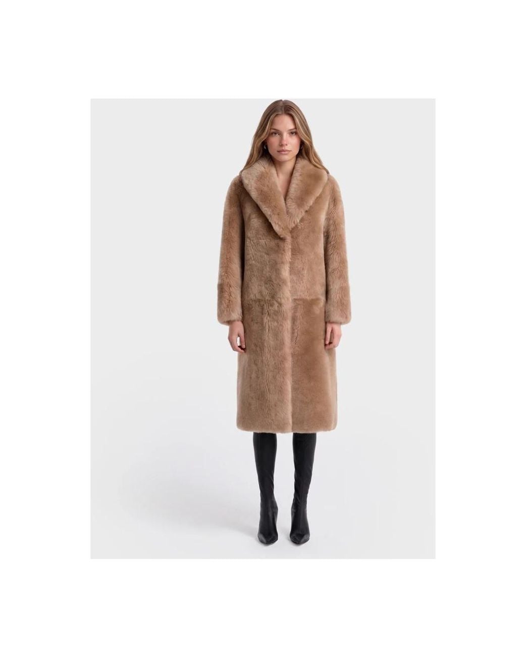 Nour Hammour Brown Faux Fur & Shearling Jackets