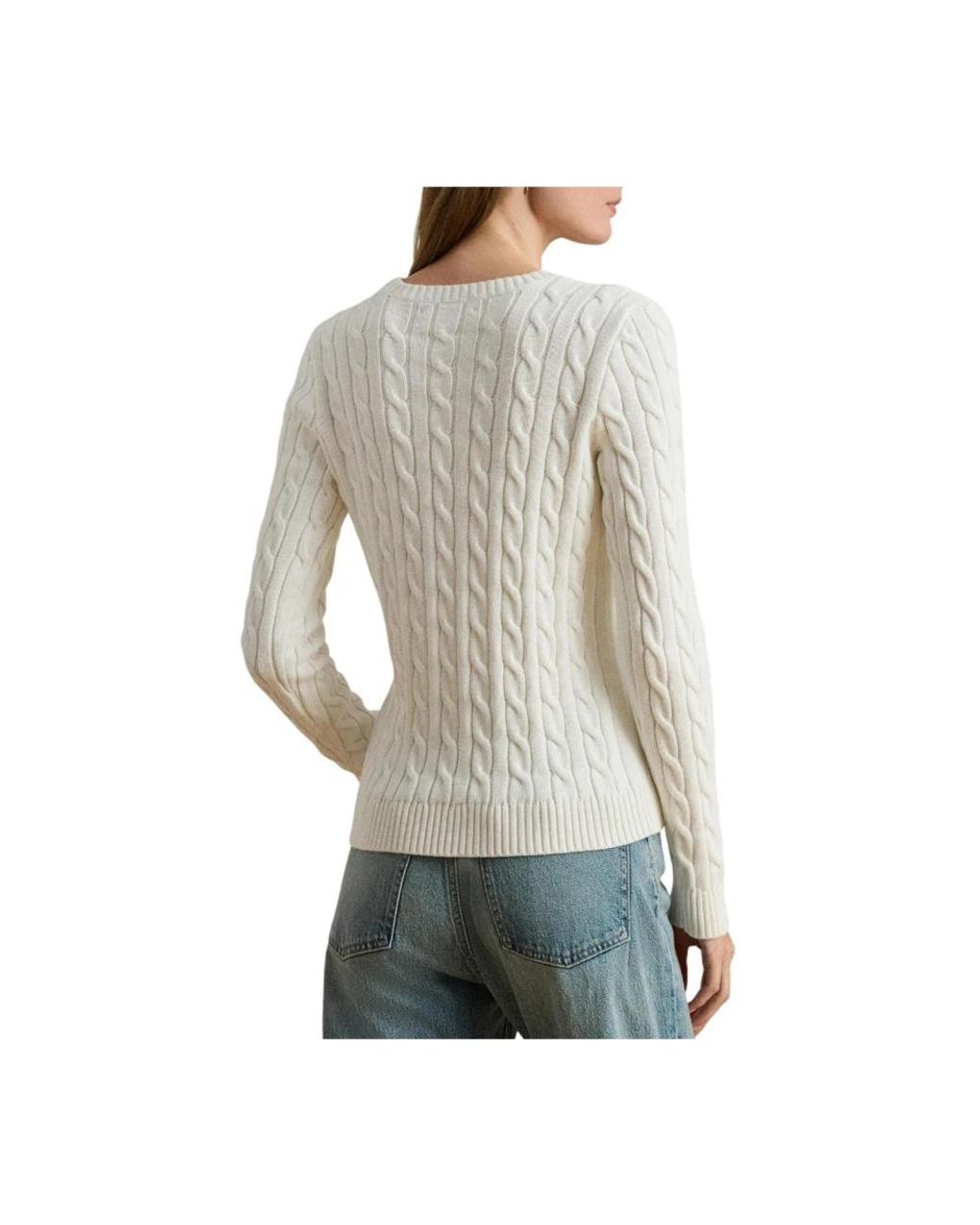 Ralph Lauren White Round-Neck Knitwear