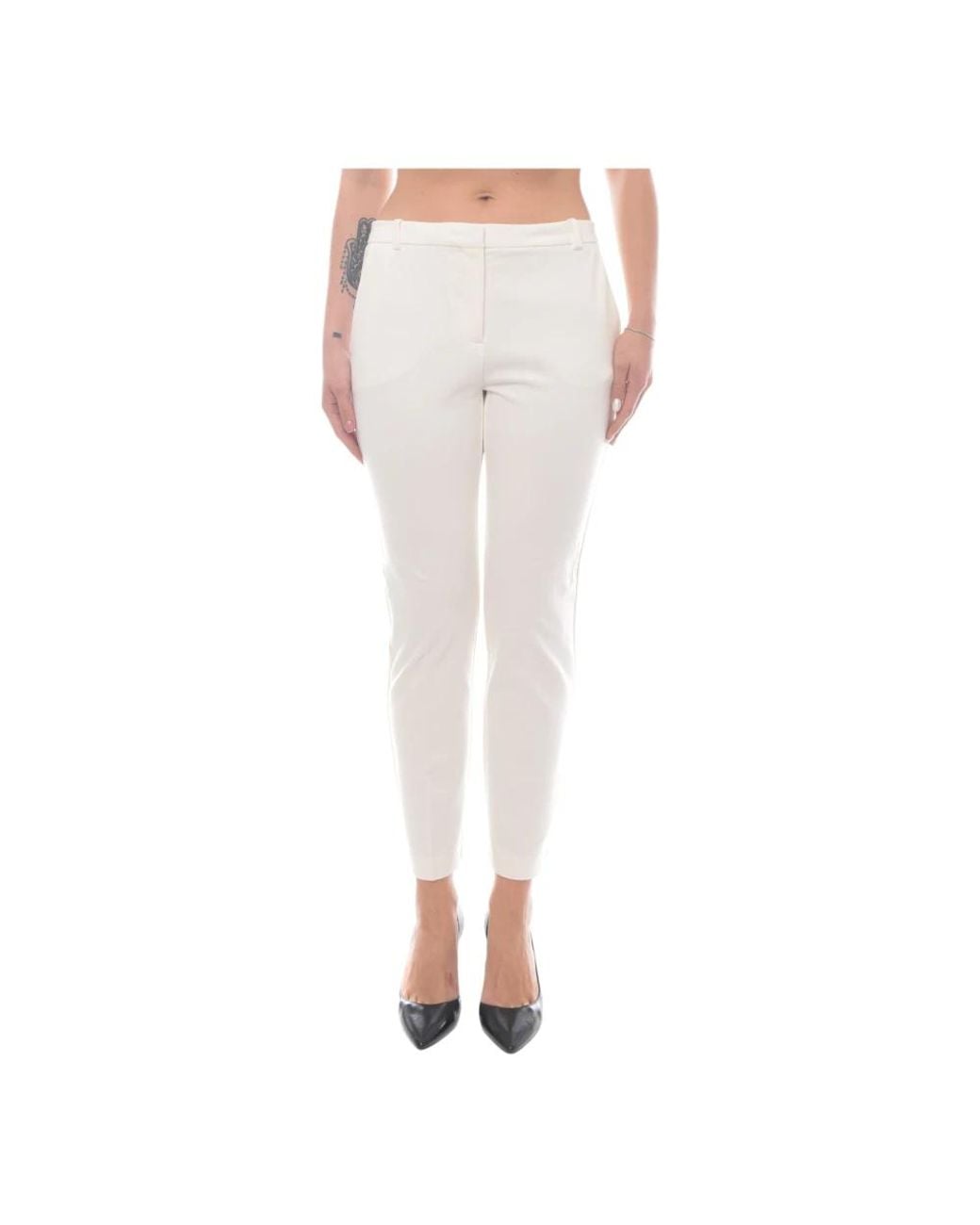 Pinko White Skinny Trousers
