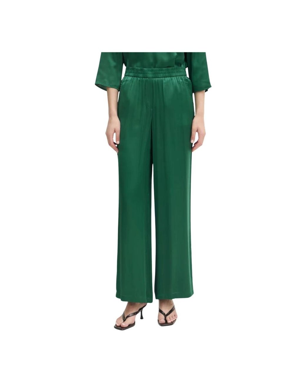 MARC AUREL Broeken ,Groen ,Polyester Palazzo Broek in het Green