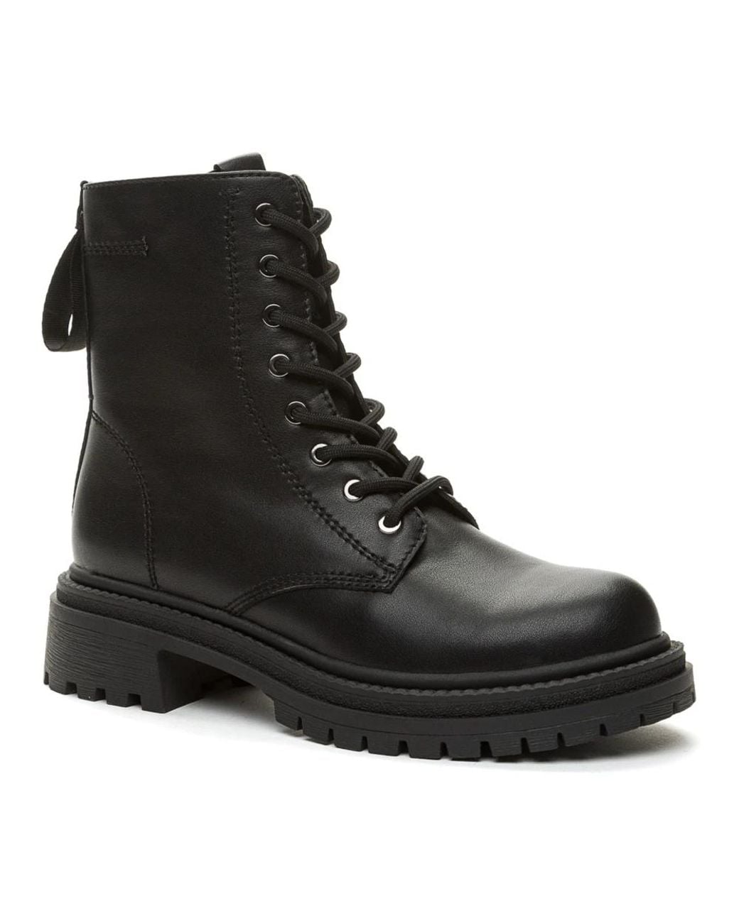 Keddo Black Lace-Up Boots