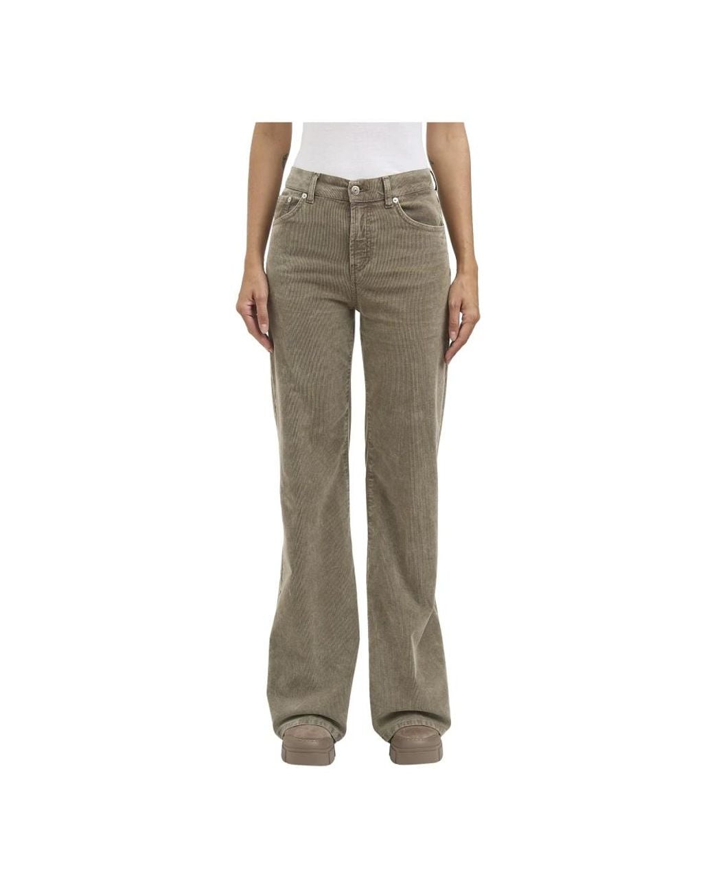 Dondup Gray Wide Trousers