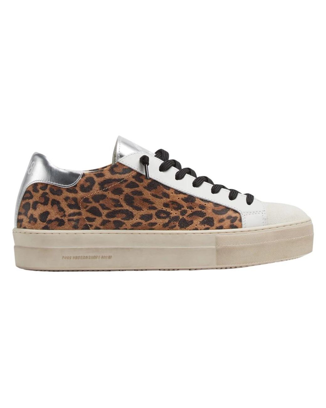 P448 Brown Leopard/Silber Sneaker