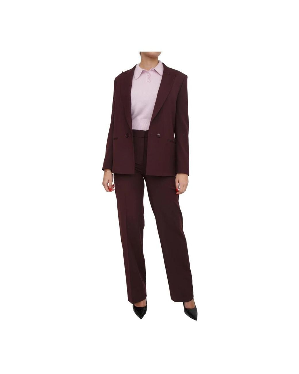Twinset Purple Straight Trousers