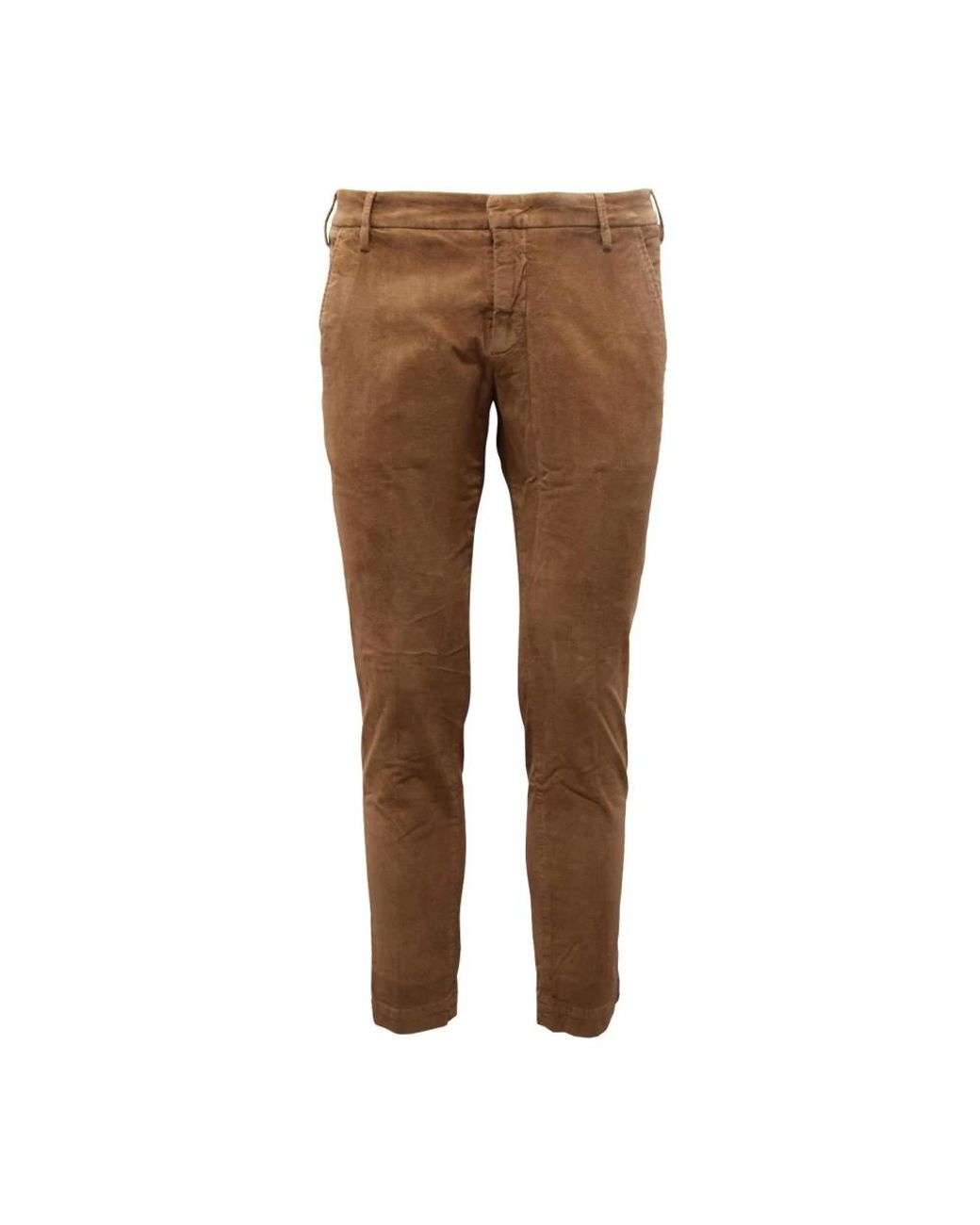 Entre Amis Brown Slim-Fit Trousers for men