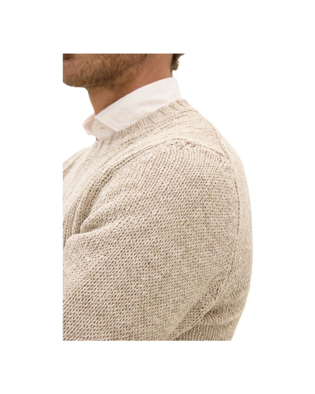 Oscar Jacobson Natural Round-Neck Knitwear for men