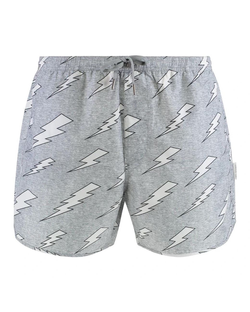 Neil Barrett Badmode ,Grijs ,Zwemshorts Met Trekkoord Polyamide Zijzakken in het Gray voor heren