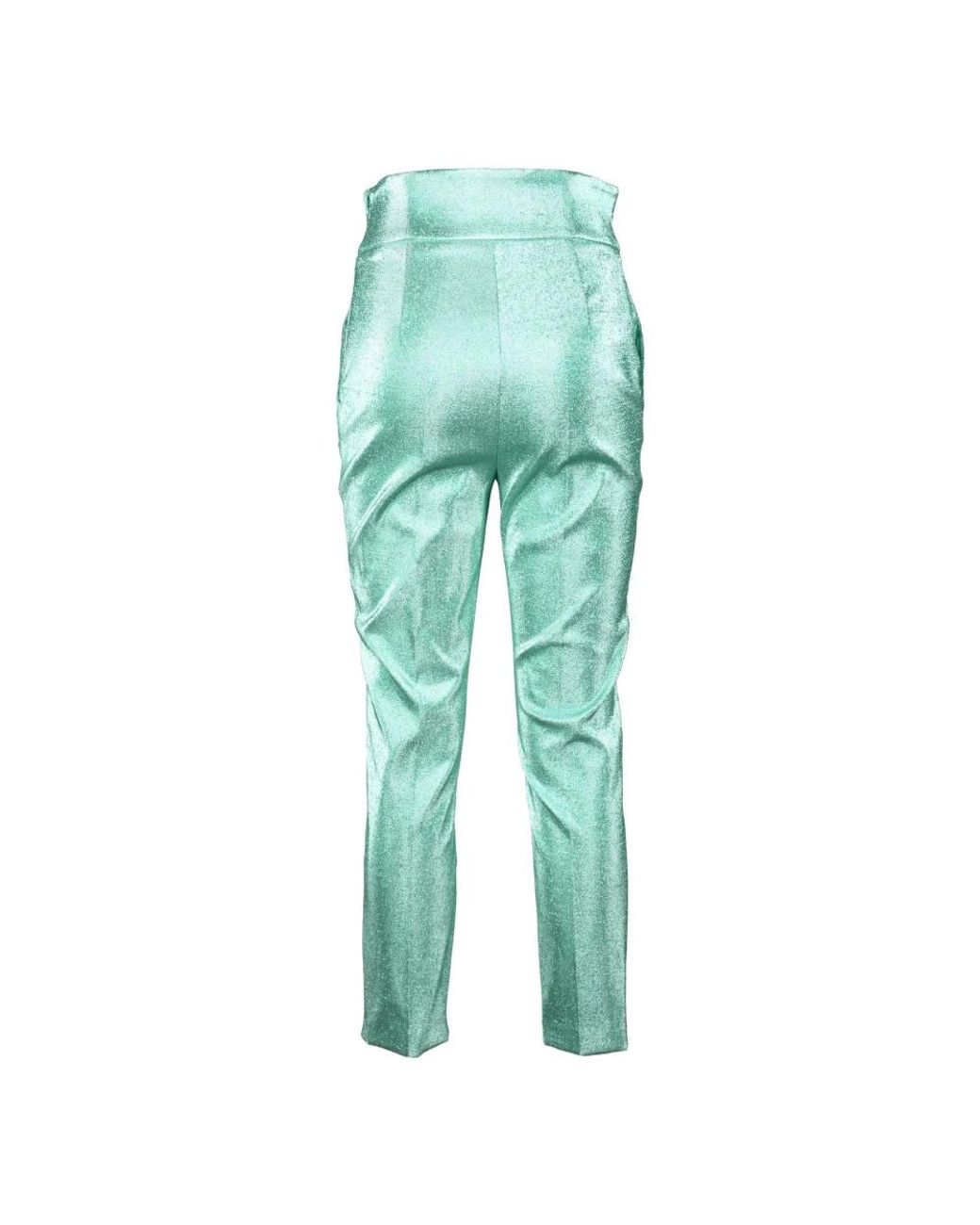 Elisabetta Franchi Green Slim-Fit Trousers