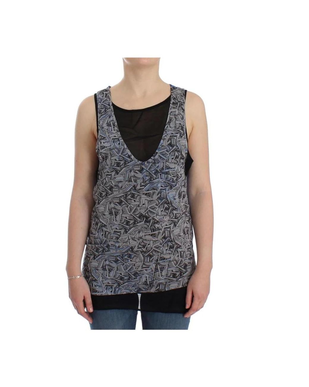 CoSTUME NATIONAL Gray Sleeveless Tops