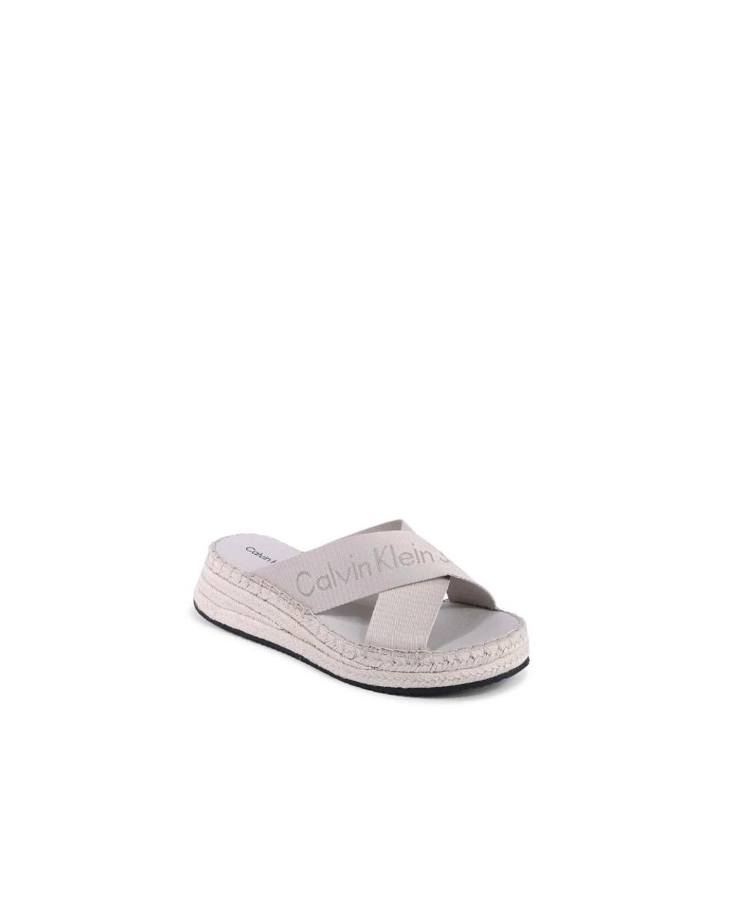 Calvin Klein White Polyester Keilabsatzschuhe