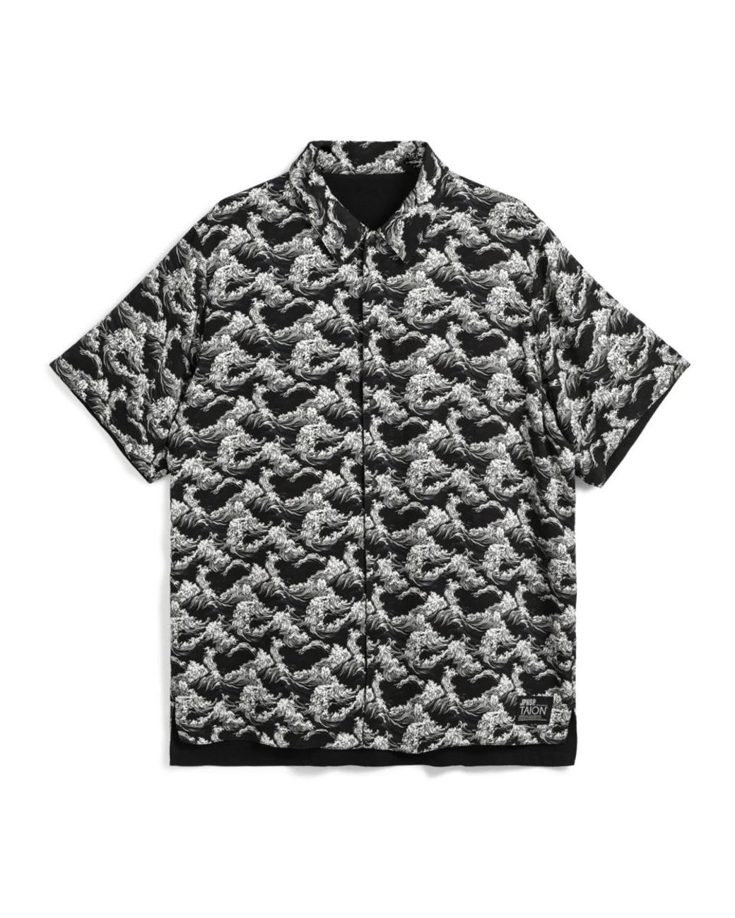 Taion Black Short Sleeve Shirts for men