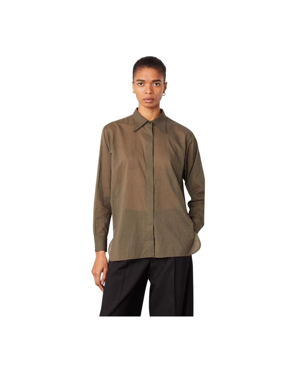 Officine Generale Brown Shirts