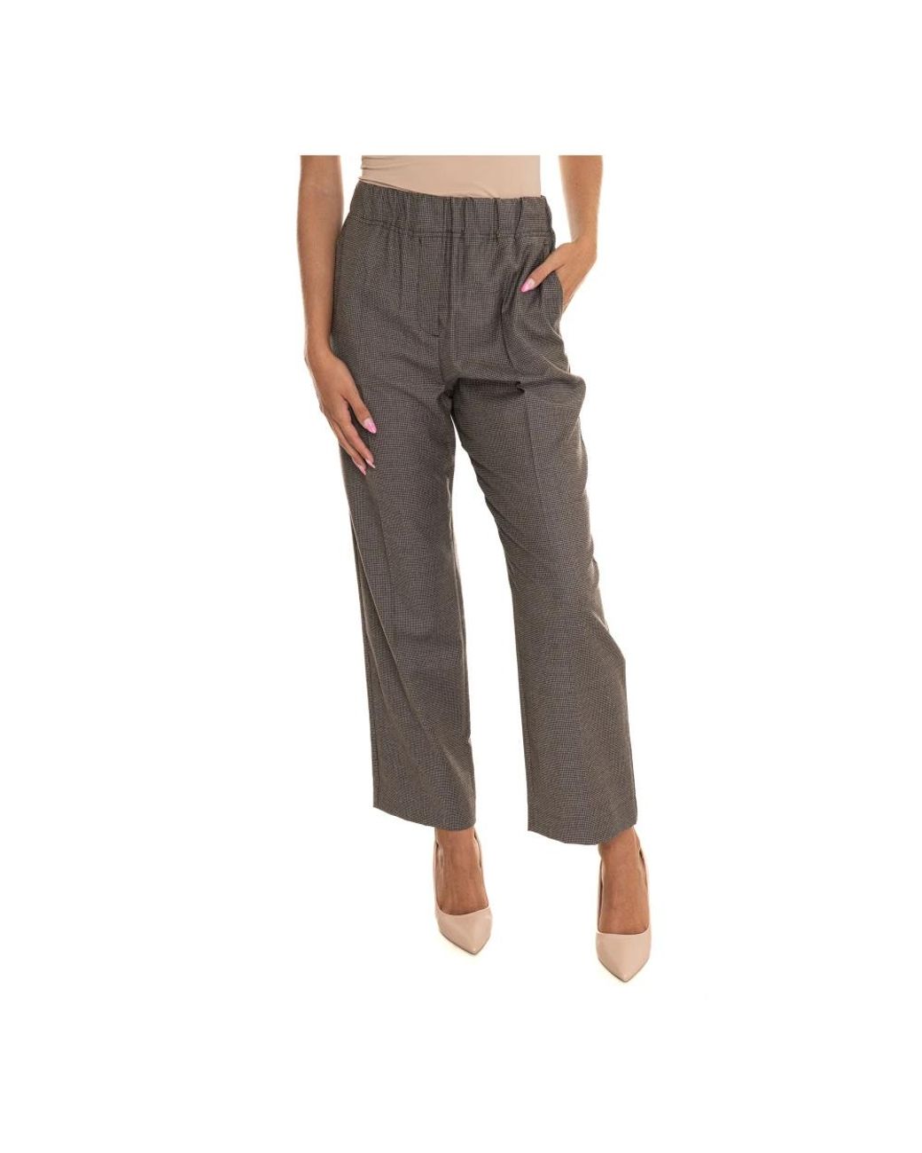 Weekend by Maxmara Gray Cropped Trousers