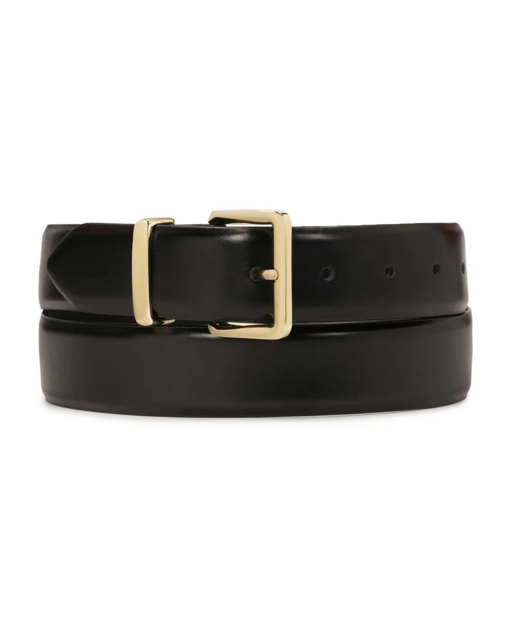 Kazar Accessoires ,Zwart ,Leer Zwarte Leren Riem Met Gouden Gesp in het Black