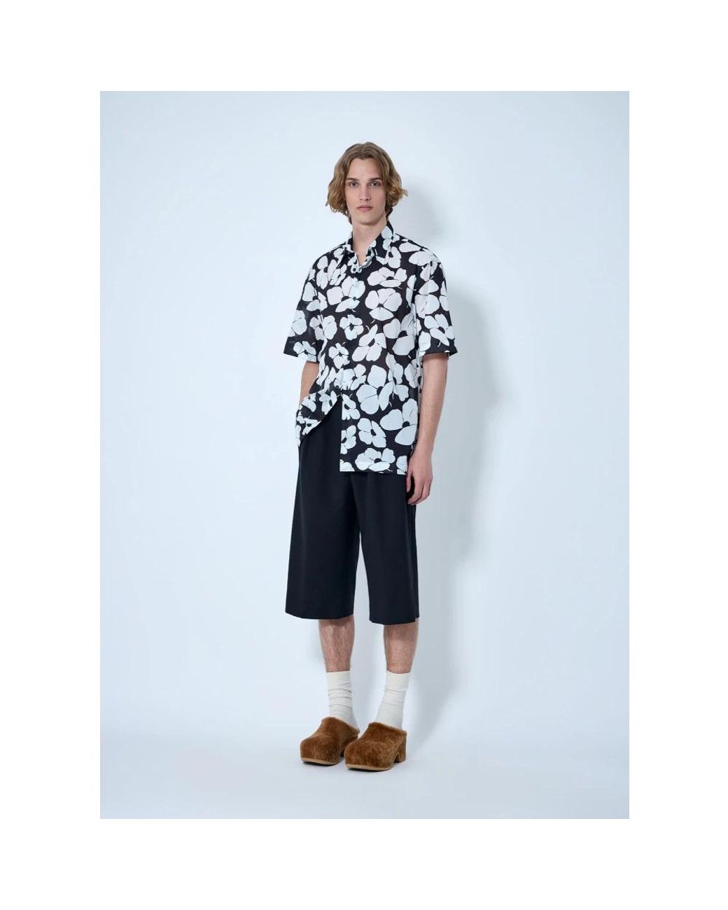Dries Van Noten Blue Bermudas for men