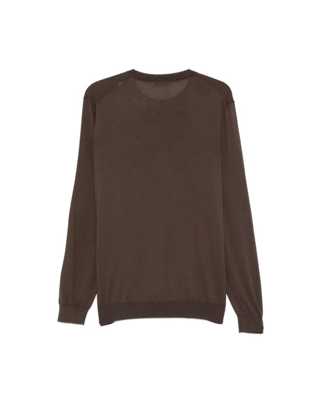 Kangra Brown Round-Neck Knitwear for men