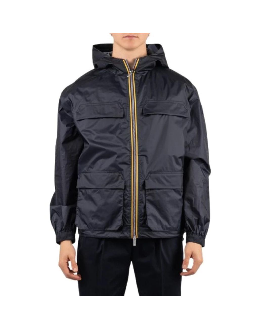K-Way Black Rain Jackets for men