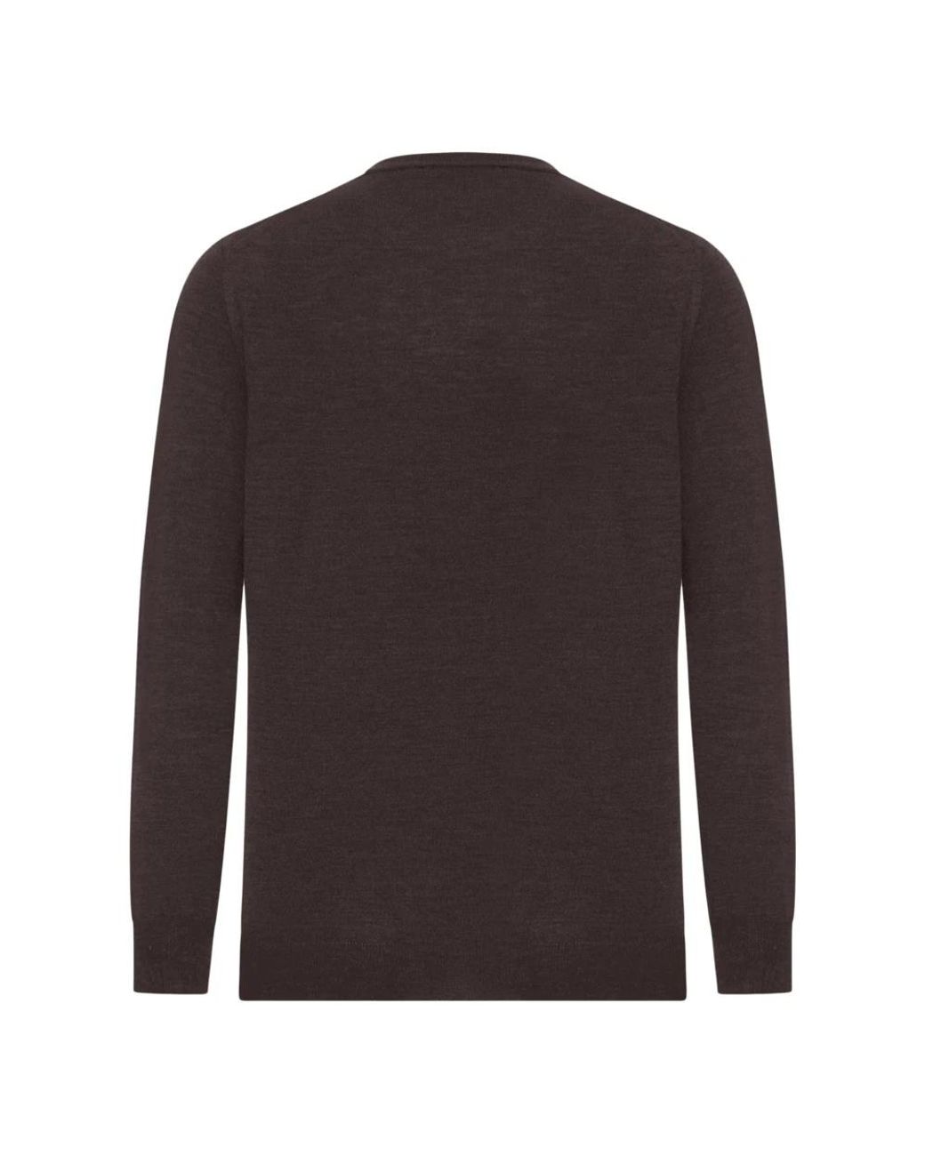 Zanone Brown Long Sleeve T-Shirts for men