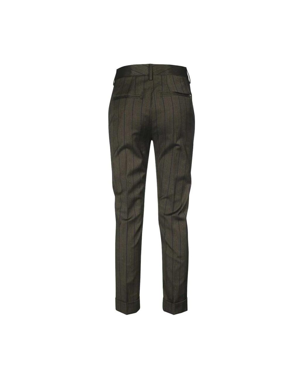 Dondup Gray Slim-Fit Trousers