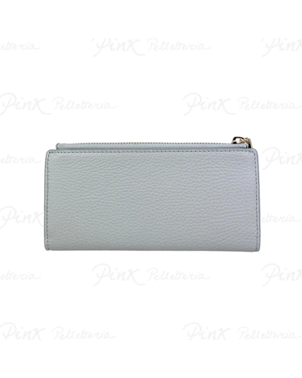 Coccinelle Gray Metallic Soft Wallet