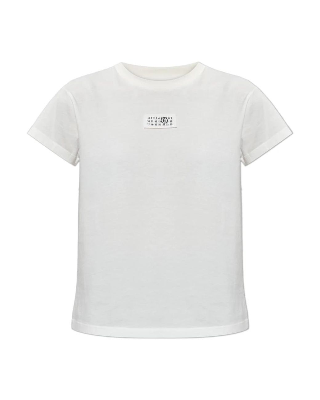 MM6 by Maison Margiela White T-Shirts