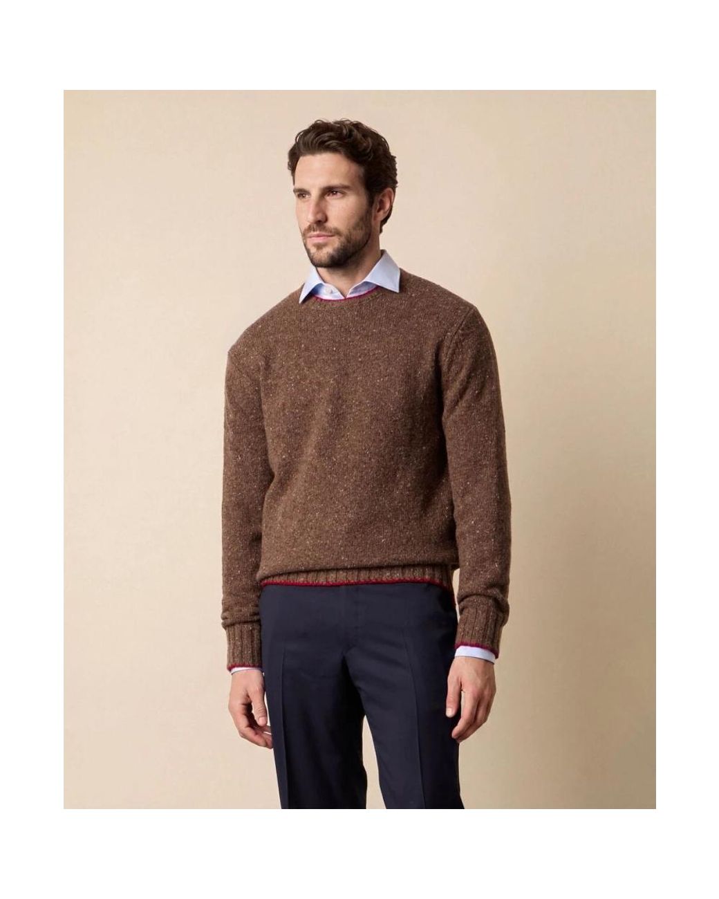 Brooks Brothers Brown Round-Neck Knitwear for men
