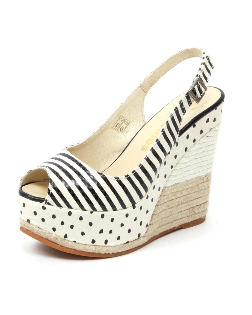 Espadrilles White Python Keilsandalette