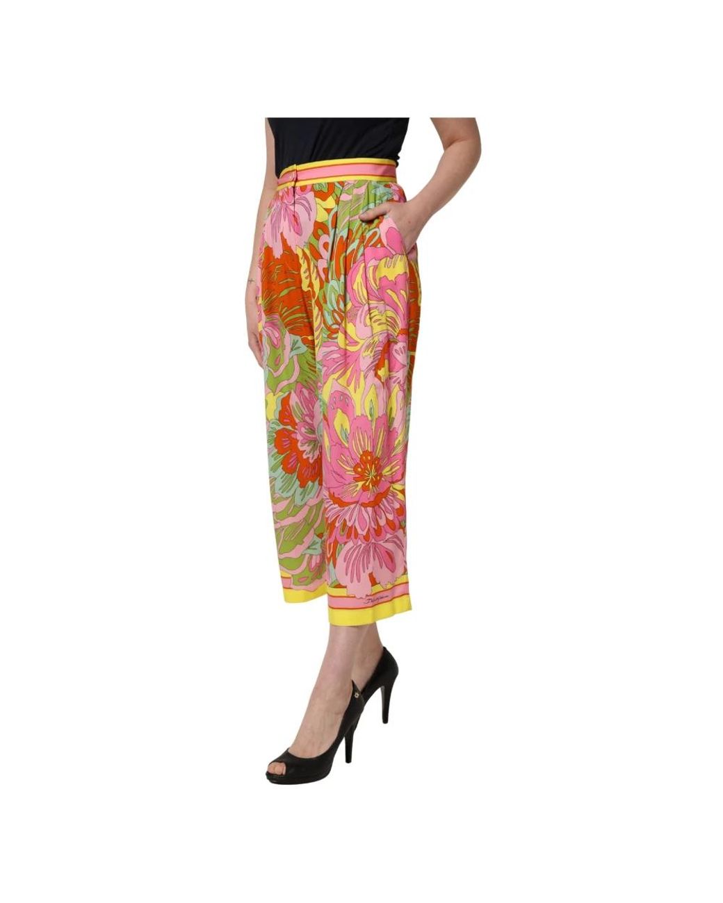 Dolce & Gabbana Orange Cropped Trousers