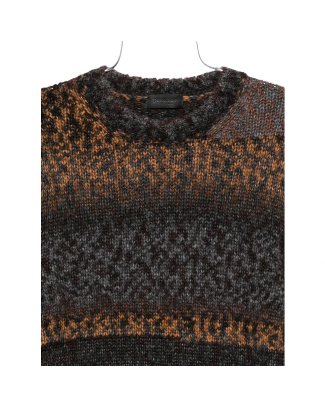 Dondup Brown Round-Neck Knitwear for men