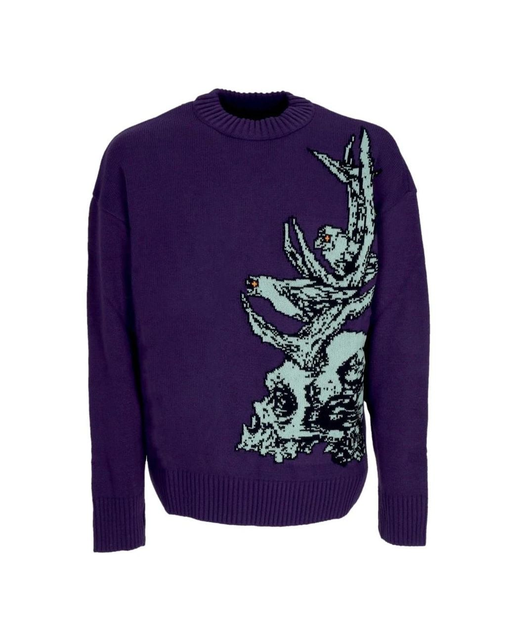 DOLLY NOIRE Blue Round-Neck Knitwear for men