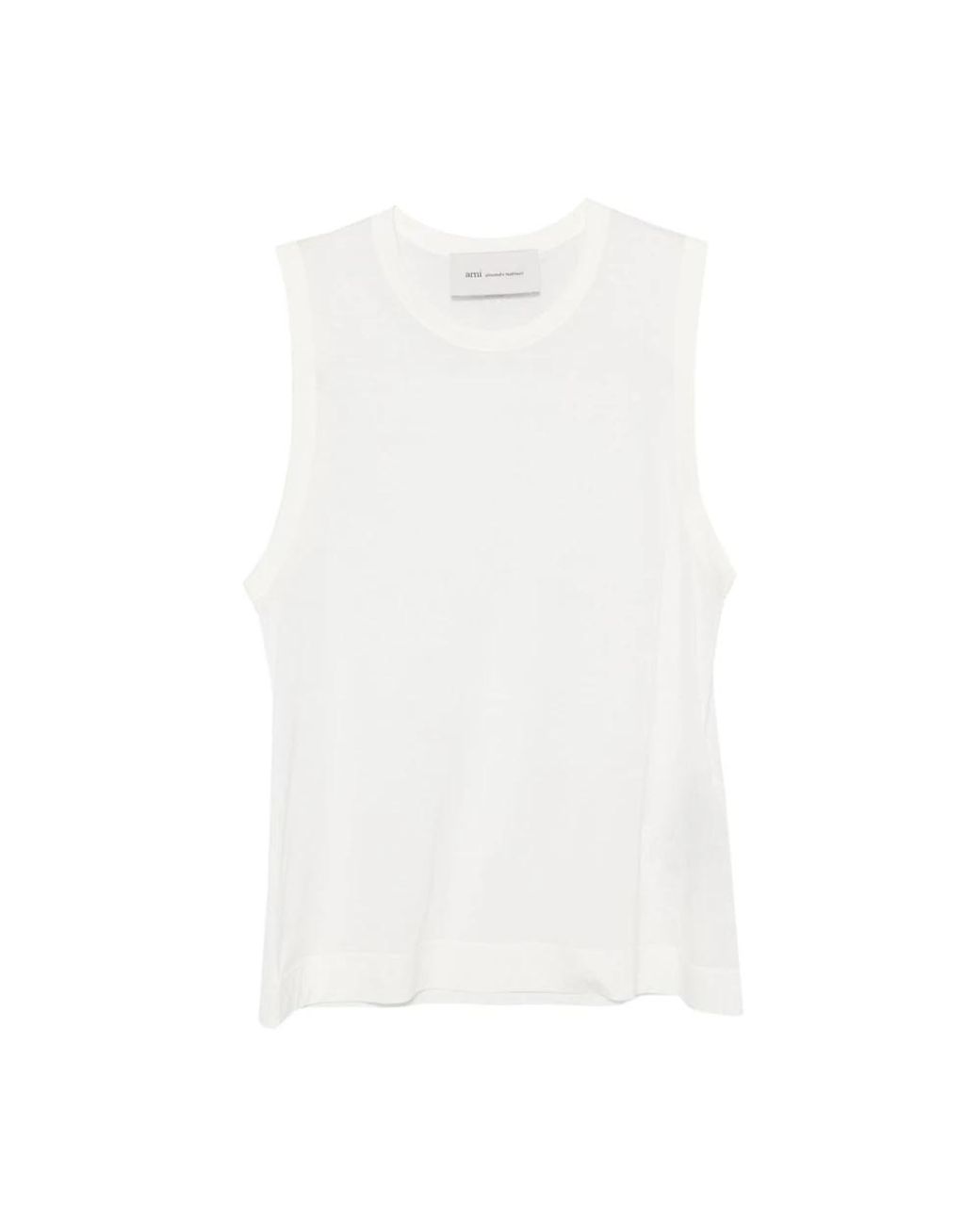 Sleeveless Tops AMI de color White