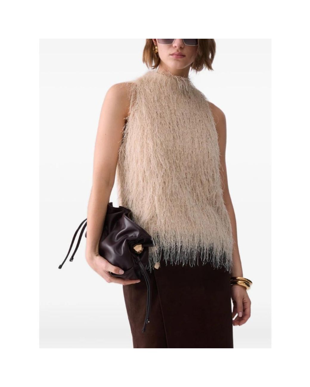 Liu Jo Natural Sleeveless Tops