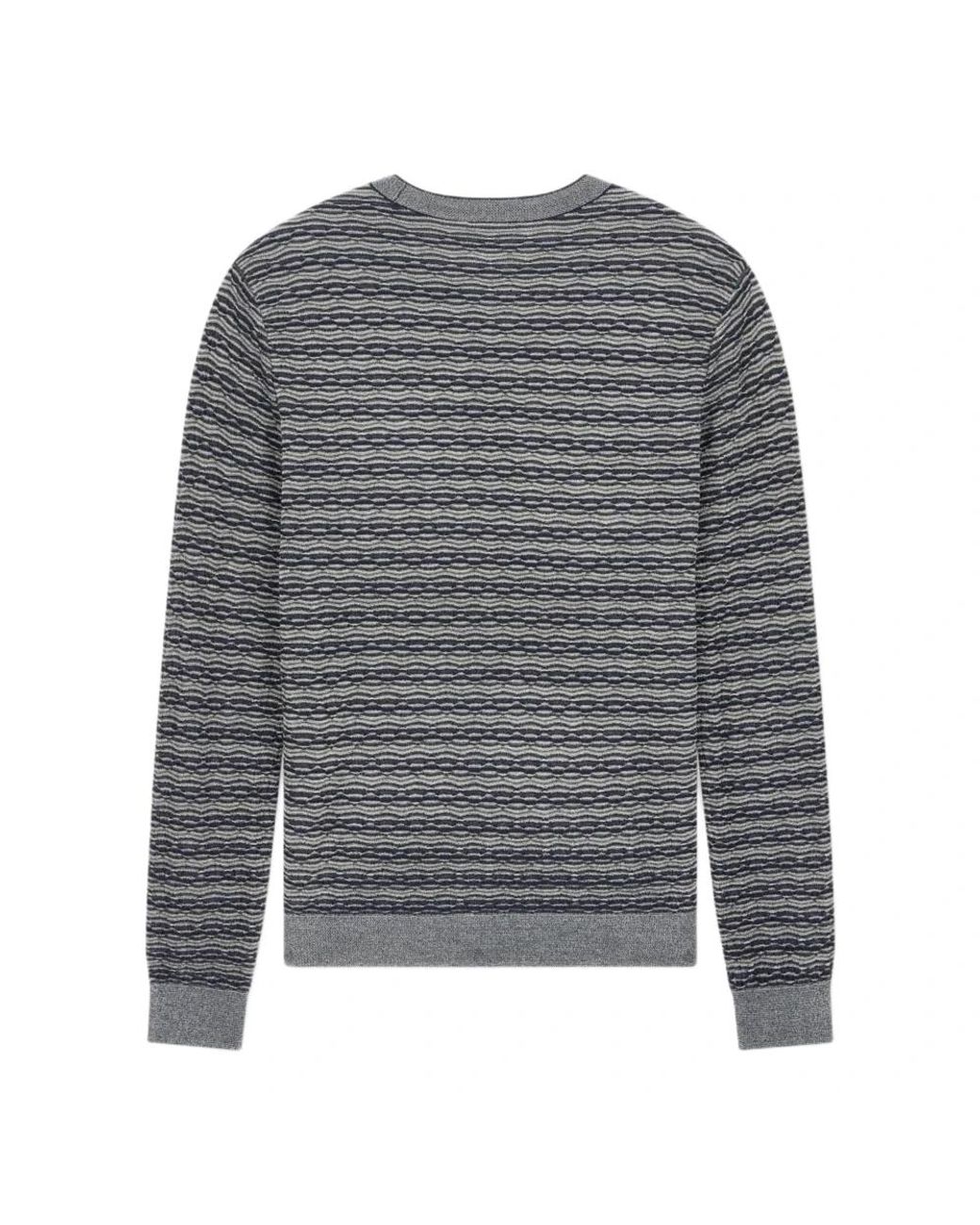 Emporio Armani Gray Round-Neck Knitwear for men