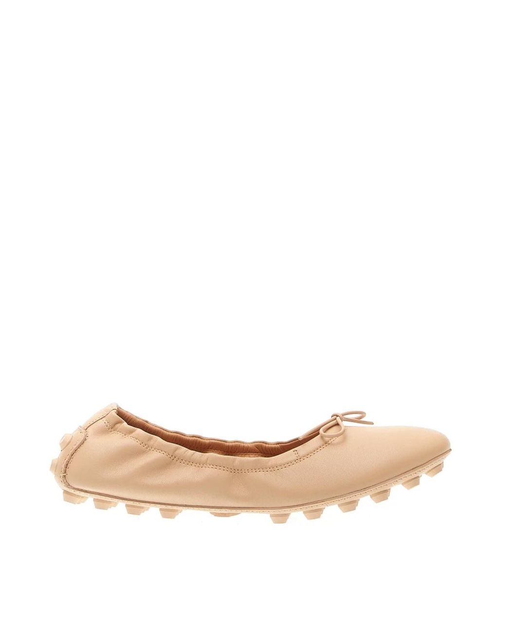 Tod's Natural Elegant Bubble Ballerina Shoes For
