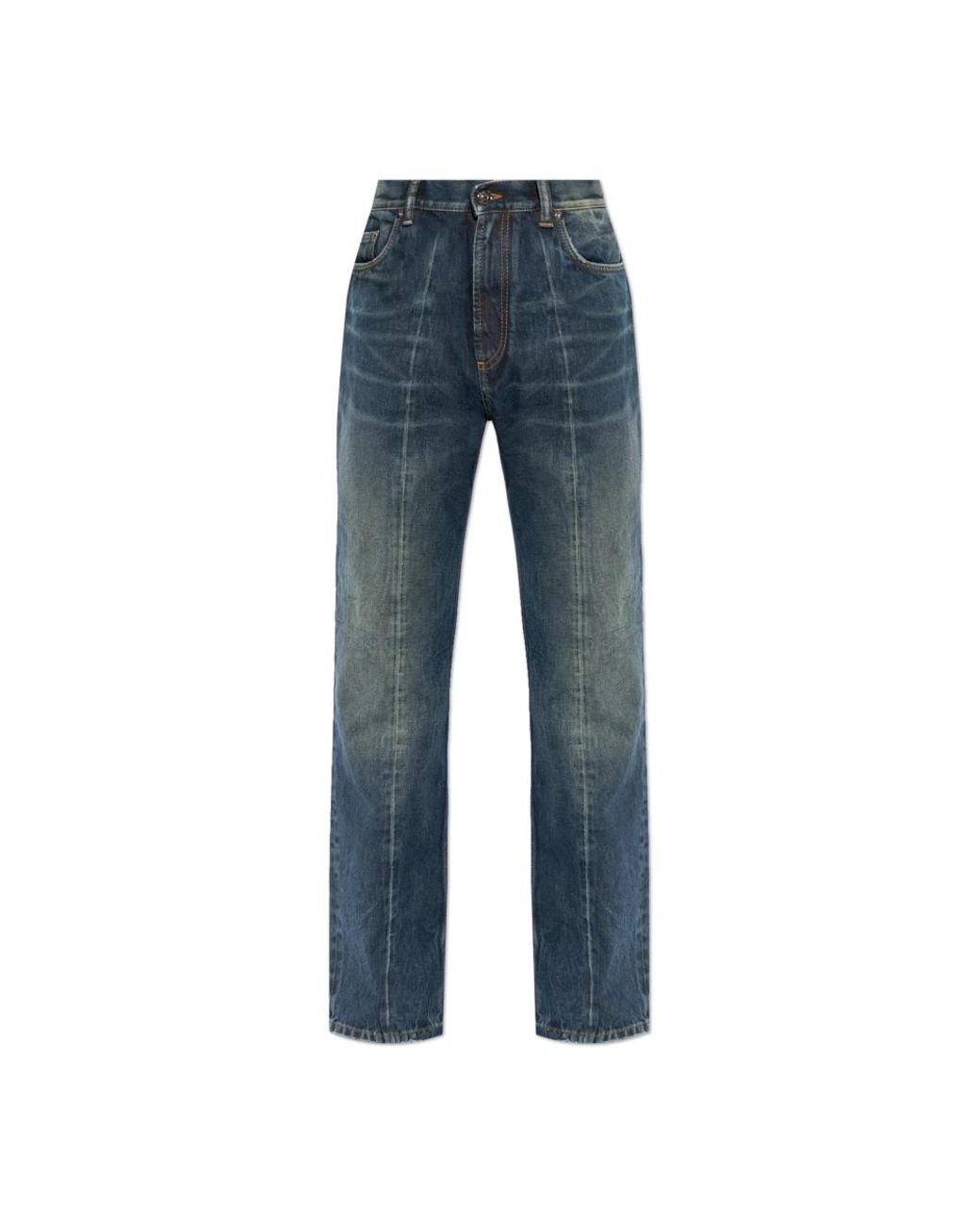 Versace Blue Straight Jeans for men