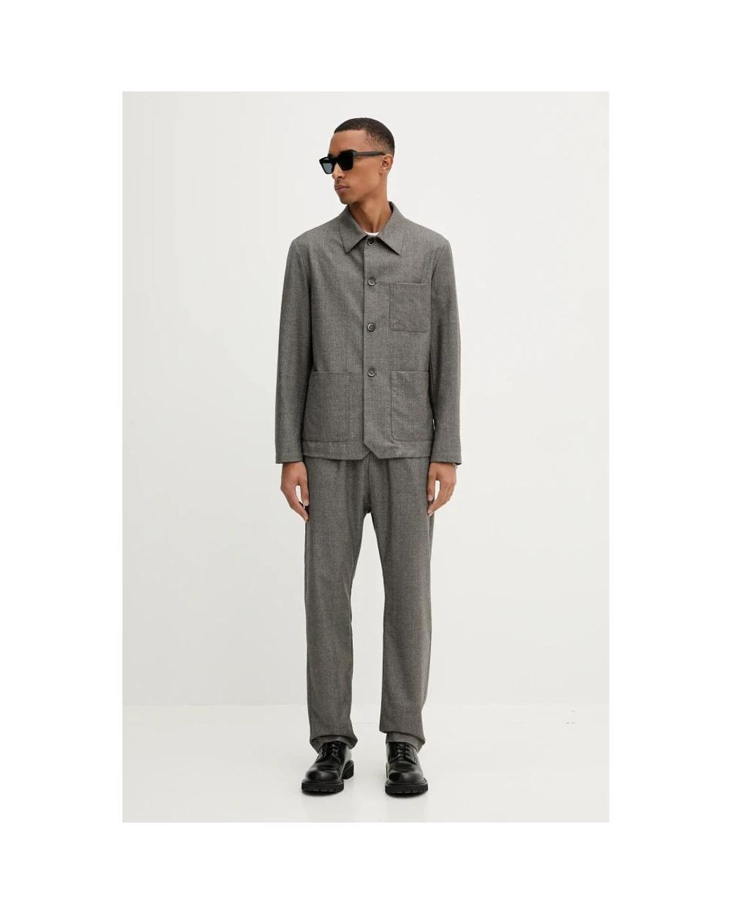 Straight Trousers Barena de hombre de color Gray