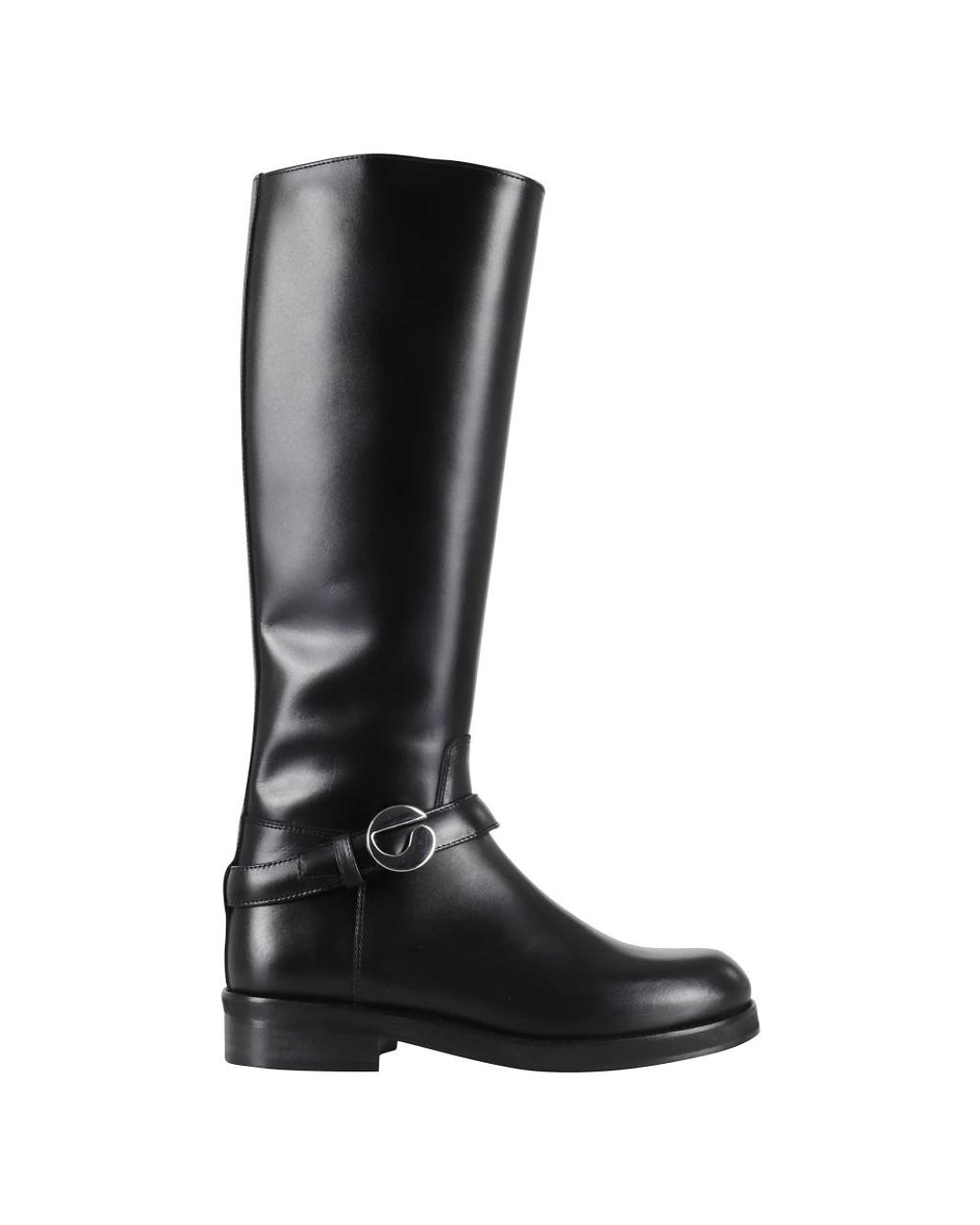 Coperni Schoenen ,Zwart ,Leer Zwarte Leren Cavalier Riem Laars in het Black