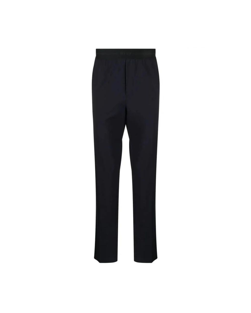 MSGM Black Slim-Fit Trousers for men
